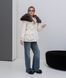 Noir cashmere milk parka with Finnish fox fur in Dark sable