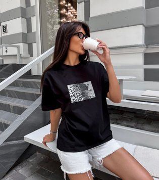 Leo W/B T-shirt Black