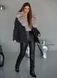 Quilted black jacket Emily with Finnish fox fur