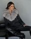 Quilted black jacket Emily with Finnish fox fur