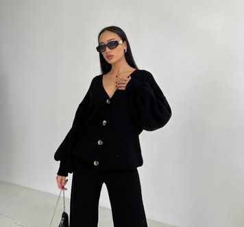 Knitted suit Black