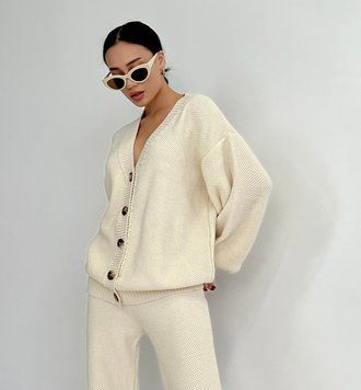 Knitted suit Milk
