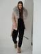 Quilted beige jacket Emily with Finnish fox fur