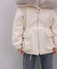 Noir cashmere milk parka with Finnish fox fur in light sable