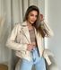 Leather jacket Vegan Beige
