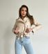 Leather jacket Vegan Beige