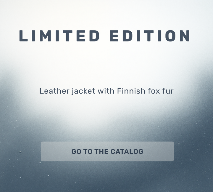 Leather jacket with the Finnish Arctic Fox Fur