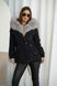 Black parka with Finnish fox fur in light sable