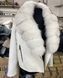 Косуха кашемір Біла із хутром Фінського Песця WI-KOS-FUR-WHITE фото 4
