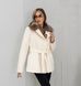 Bella milky cashmere coat with tinted Black Fox fur