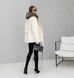 Bella milky cashmere coat with tinted Black Fox fur