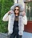 Бомбер бежевий із хутром Фінського Песця BM-FIN-FUR-BEG фото 2
