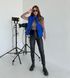 Sleeveless jacket velvet raincoat Blue
