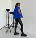 Sleeveless jacket velvet raincoat Blue