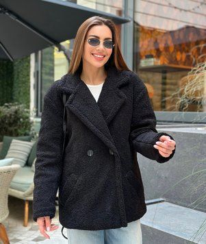 Шуба тедді Mini Чорна SA-TEDDI-MINI-BLACK-XS/S фото