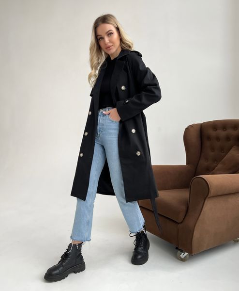 Trench coat Cotton Long Black