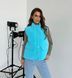 Sleeveless jacket velvet raincoat Sky Blue