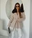 Bella beige cashmere coat with dark Finnish Fox fur