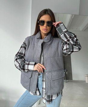 Жилет з кашеміру Сірий SA-VEST-CASH-GRY-S фото