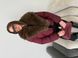 Wine puffer with Finnish fox fur in light sable