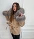 Пончо бежеве з хутром Фінського Песця (зима) SA-PONCHO-FINPES-BEIGE фото 8