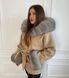 Пончо бежеве з хутром Фінського Песця (зима) SA-PONCHO-FINPES-BEIGE фото 9