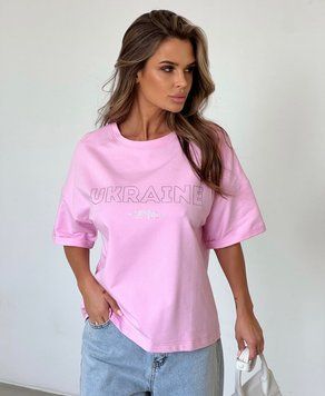 Ukraine Swarovski T-shirt Pink