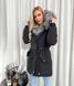 Парка чорна з хутром Блюфрост Срібло WI-PARKA-BLACK-BLUEFROST-SILVER фото 7