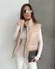 Sleeveless jacket Vegan Beige