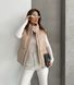 Sleeveless jacket Vegan Beige