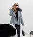 Пальто кашемір Bella сіре з хутром Чорнобурки SA-BELLA-GREY-BLACK-FOX фото 4