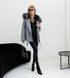 Пальто кашемір Bella сіре з хутром Чорнобурки SA-BELLA-GREY-BLACK-FOX фото 6
