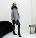 Пальто кашемір Bella сіре з хутром Чорнобурки SA-BELLA-GREY-BLACK-FOX фото 7
