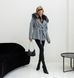 Пальто кашемір Bella сіре з хутром Чорнобурки SA-BELLA-GREY-BLACK-FOX фото 2